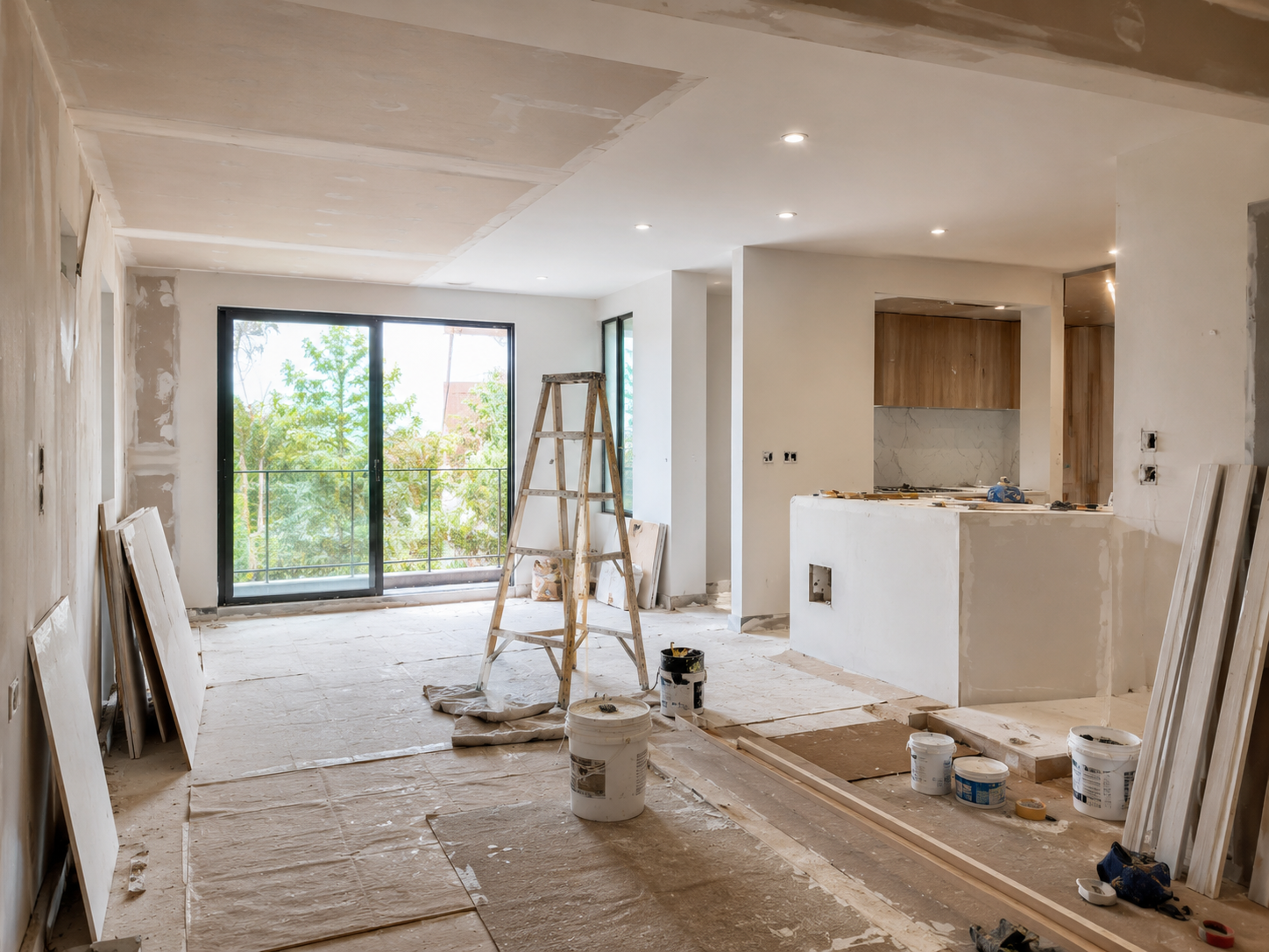 Illustrative home renovation in progress